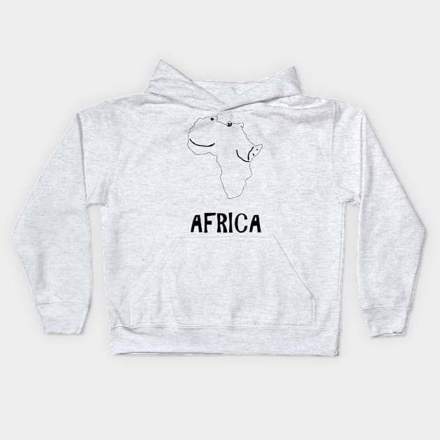 A funny map of Africa 2 Kids Hoodie by percivalrussell